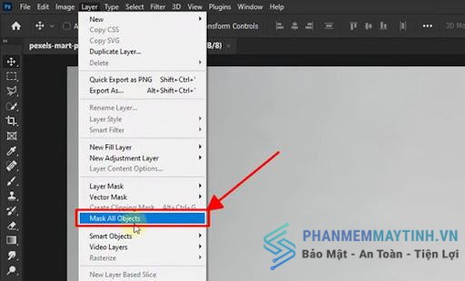 Tạo mask cùng lúc cho các vật thể