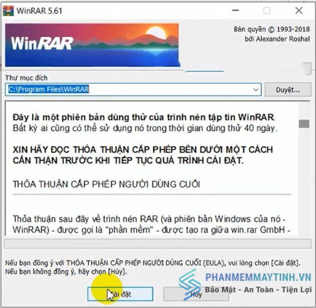 Ấn vào cài đặt