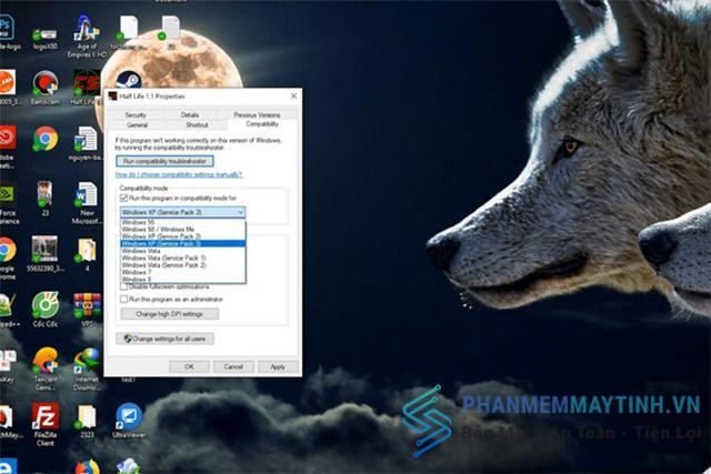 Chọn Run compatibility troubleshooter