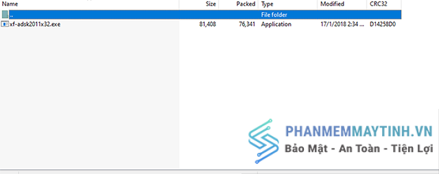 Mở file xf-adsk2011x32.exe