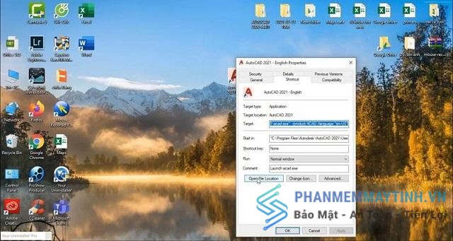Mở đường dẫn trong thư mục phần mềm