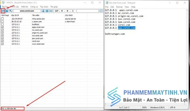 Hướng dẫn chặn host corel