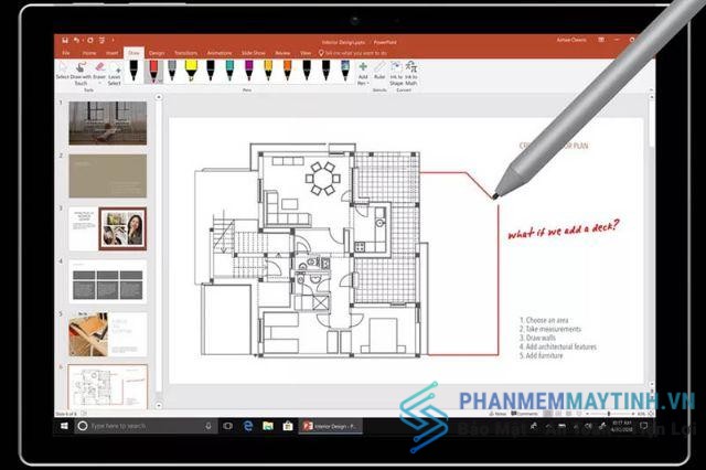 Vẽ tự do với bút kỹ thuật số của office 2019