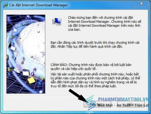 Nhấn chọn “Tiếp tục”