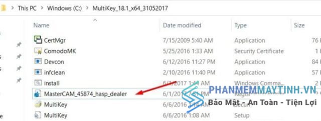 Bấm chuột phải vào file “MasterCAM_45874_hasp_dealer”