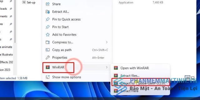 Giải nén file Adobe GenP-3.2.0