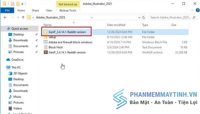 Truy cập thư mục GenP_3.4.14.1-reddit version