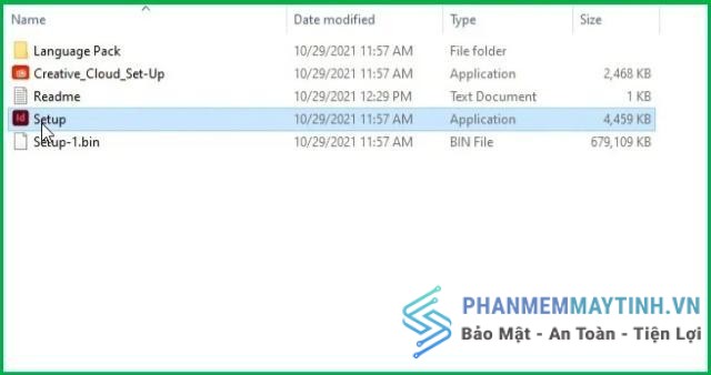 Tiến hành chạy File Setup