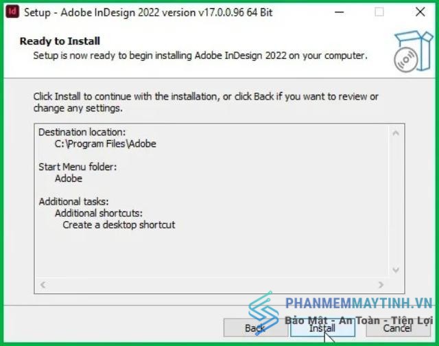 Nhấn Install