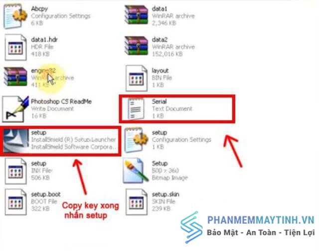 Chọn Setup.exe để bắt đầu cài đặt