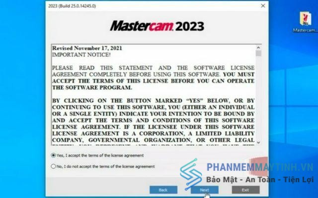 Chọn “Next” để tiếp tục