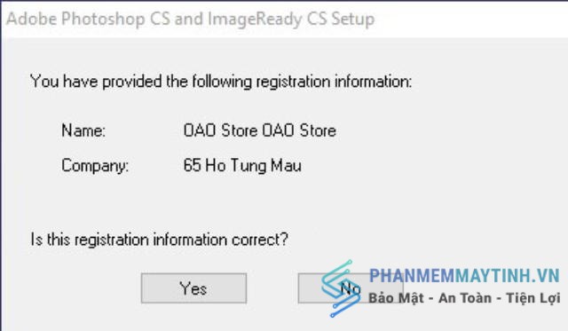 Chọn yes