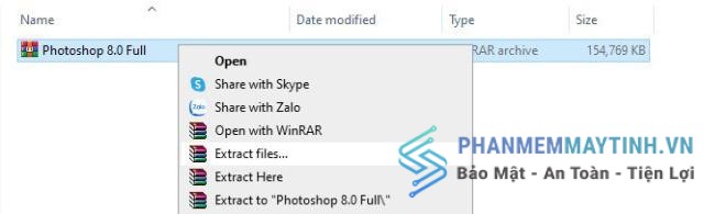 Giải nén file định dạng RAR