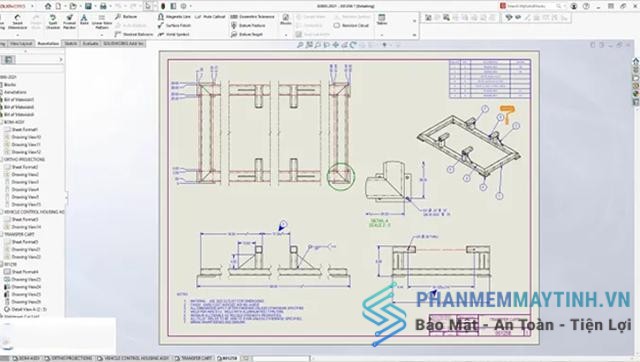 Giao diện phần mềm SolidWork 2021