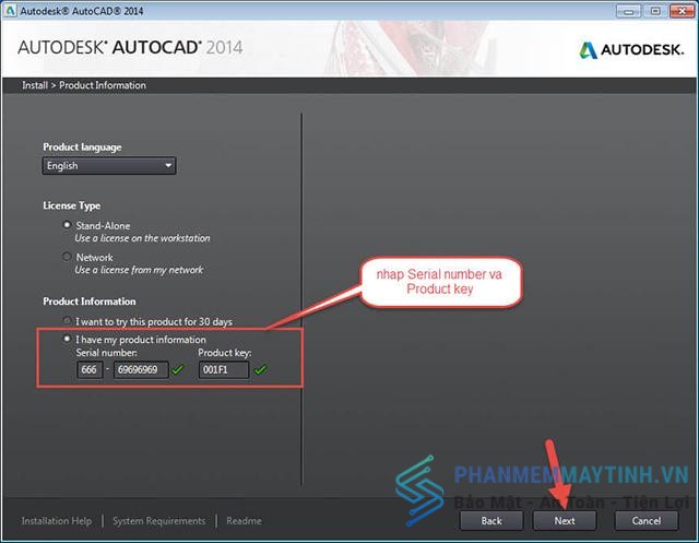 Sau đó bấm Next để tiếp tục