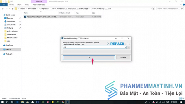 Chọn đường dẫn phần mềm