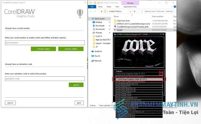 Hướng dẫn crack corel x7 chi tiết