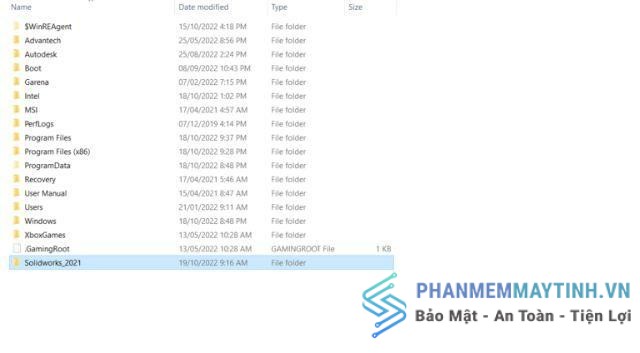 Sao chép thư mục SolidWorks_Flexnet_Server”