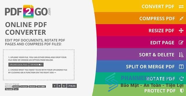 Phần mềm PDF2GO