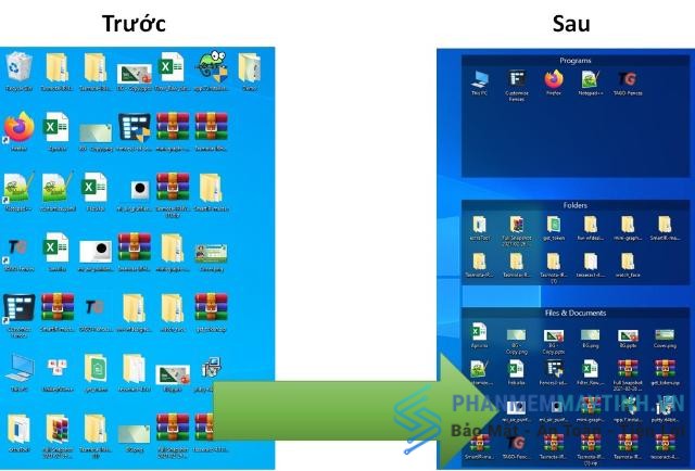 Stardock Fences cung cấp một loạt các tính năng thông minh giúp bạn sắp xếp màn hình desktop khoa học nhất