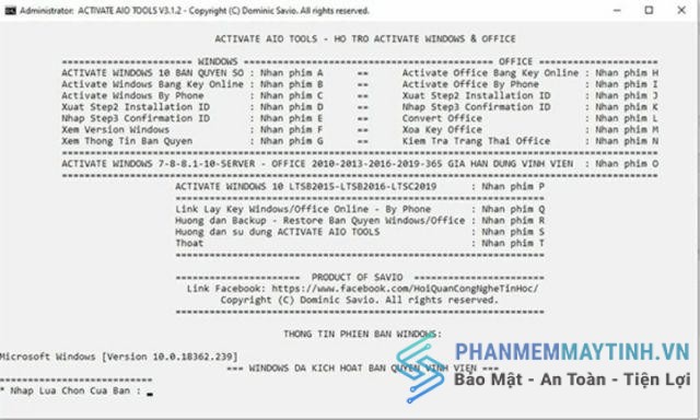 Cách active Win 11 bằng AIO Tool