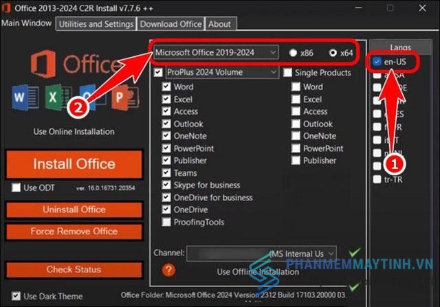 Hướng dẫn cài đặt office 2024
