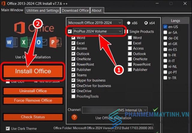 Hướng dẫn cài đặt office 2024