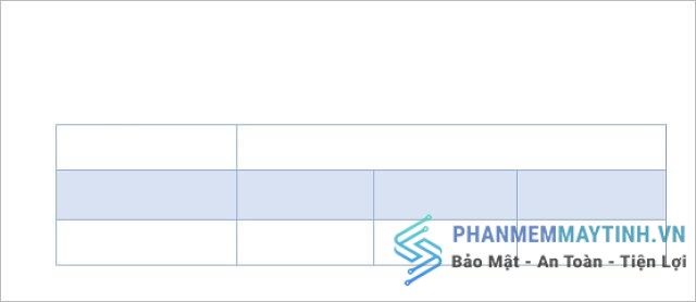 Các ô sau khi được gộp sẽ hợp nhất thành 1