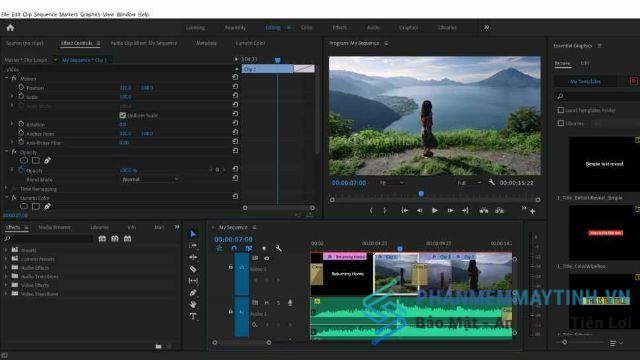 Cải tiến đồ họa trong Adobe Premiere Pro 2021