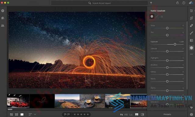 Giao diện của phần mềm Lightroom CC 2019
