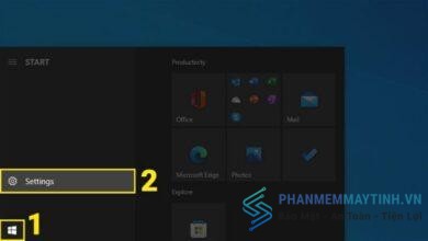 Mở “Cài đặt” là bước đầu của cách reset Windows 10 giữ lại file cá nhân