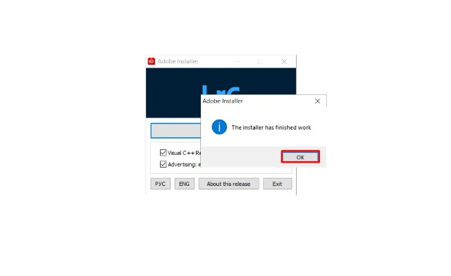 Nhấn OK để bắt đầu sử dụng Lightroom 2021