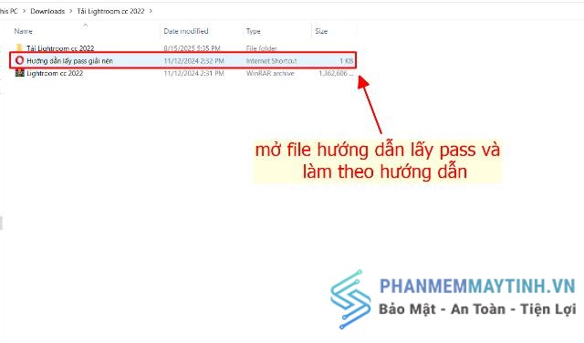 Mở file hướng dẫn lấy pass giải nén và làm theo hướng dẫn