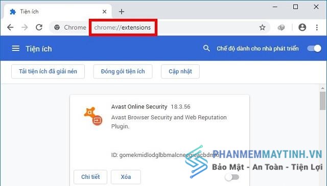 Nhập link dẫn vào trong ô trình duyệt