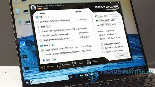 Phiên bản mới nhất của Wandriver là 64-bit Full pack dành cho Windows 10