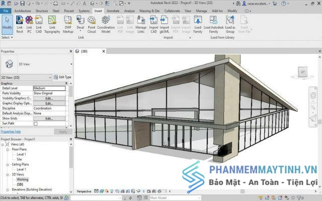 Revit 2022 tự động cập nhật các thay đổi thiết kế nhanh chóng